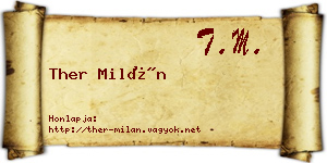 Ther Milán névjegykártya